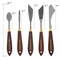 5-Piece Artist Stainless Steel Palette Knife Set - Wood Hande Flexible Spatula Painting Knives for Color Mixing Spreading, Applying Oil, Acrylic Paint on Canvas